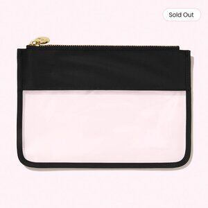 Stoney Clover Lane noir clear flat pouch